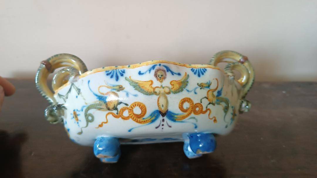 Antique centrepiece in 18th-century faience