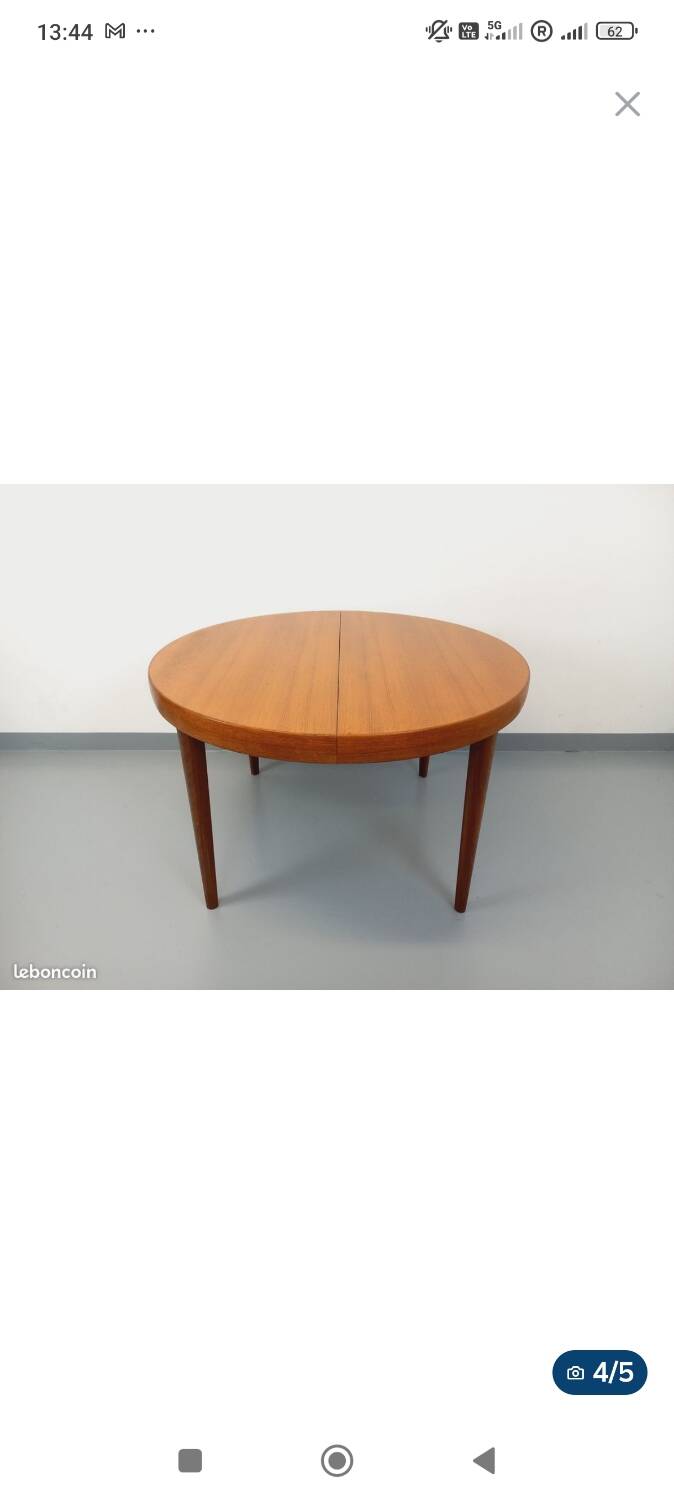 Table scandinave vintage teck