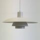 PH 4/3 pendant lamp white with orange accents by Poul Henningsen for Louis