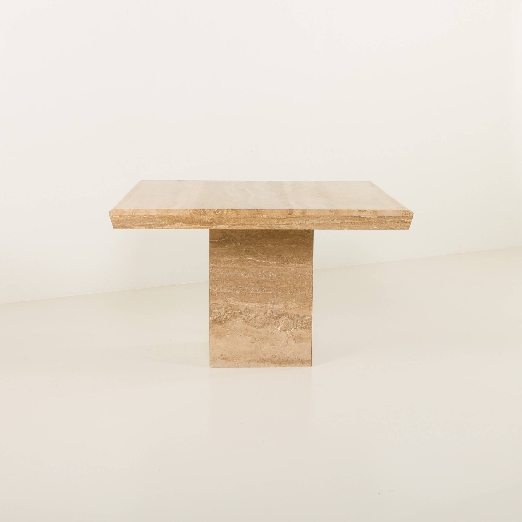 Italian mid century extra large travertine dining table, 1970s