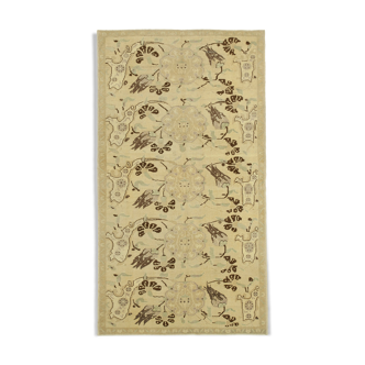 Tapis décoratif beige anatolien tissé à la main 156 cm x 281 cm