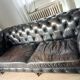 Coventry 3-seater Chesterfield sofa – Black leather