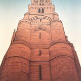 original lithograph by alain le foll, albi, 1978