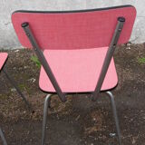Set of 2 chairs in formica Red