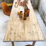 Old farm table with 225 cm extension cords