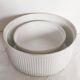 Gusseted dishes, set of 2, Apilco porcelain Pillivuyt