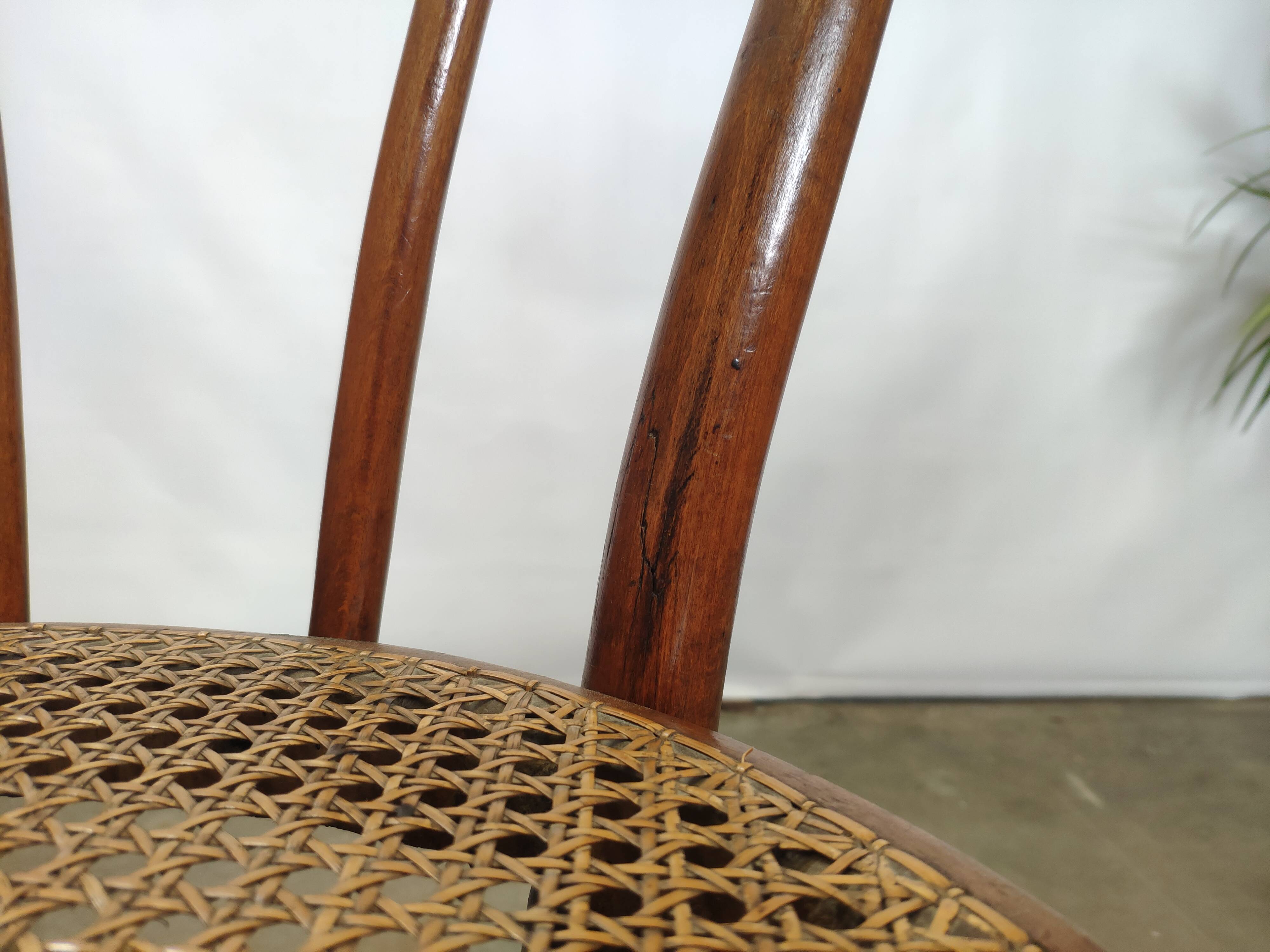 Chaise Léon Cambier bistrot vintage bois courbé Thonet