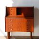 Danish vintage teak secretary | Restored Scandinavian desk