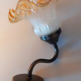 Art nouveau wall lamp in tinted glass