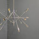 Vintage chrome sputnik style chandelier, 1970s