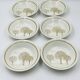 Lot 6 Deep Plates Churchill Homespun Trees