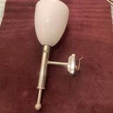 Opaline Glass Chrome Sconces Set of 2