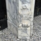 Louis XV style fireplace in arabescato marble circa 1880