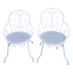 Paire de fauteuil en fer blanc ancien