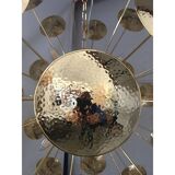 Handmade Hammered Sputnik Candlestick in Gold