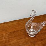 Vintage Glass Swan-Shaped Vase