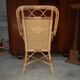Fauteuil rotin bambou vintage 1960