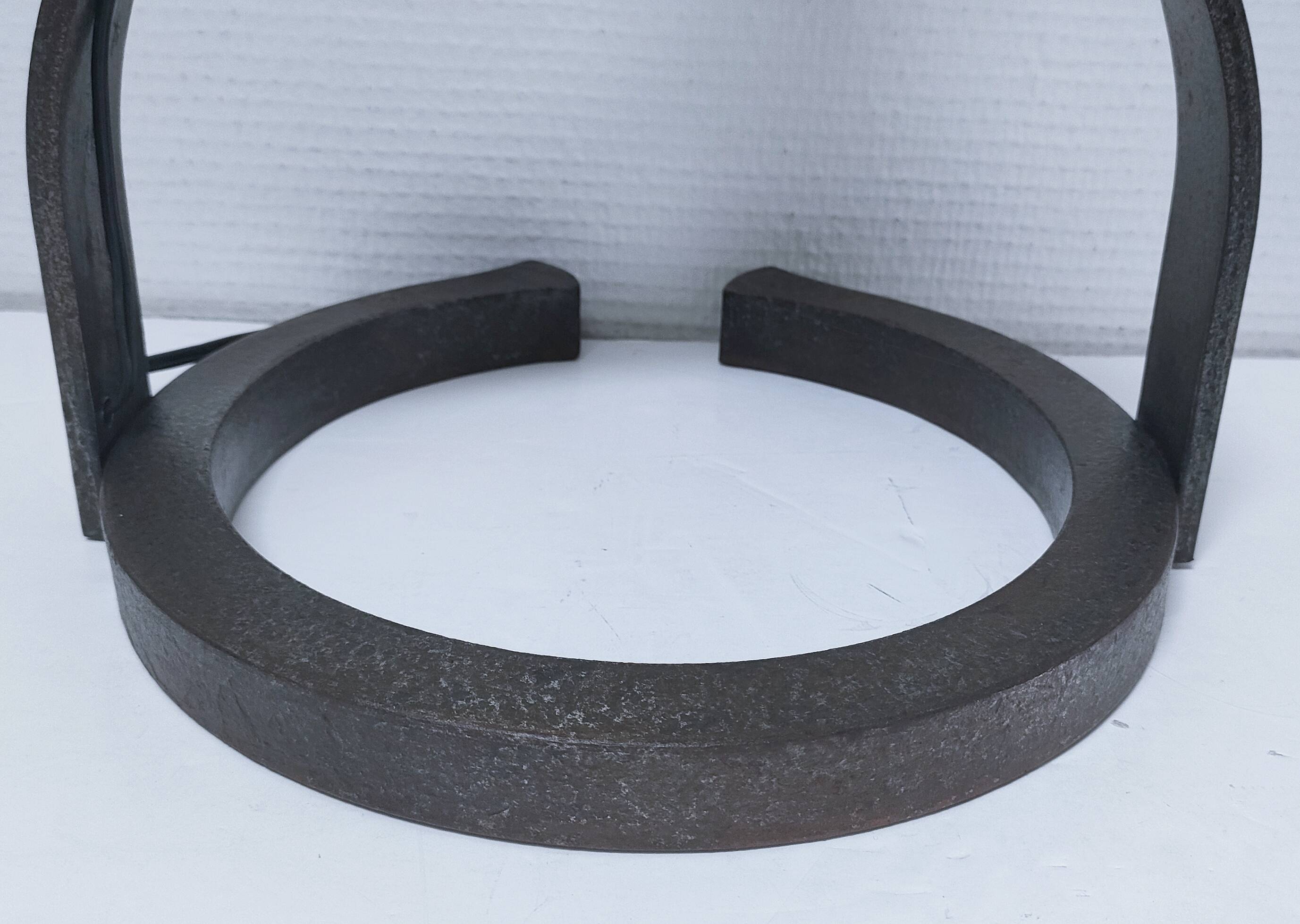 60s steel link floor lamp base