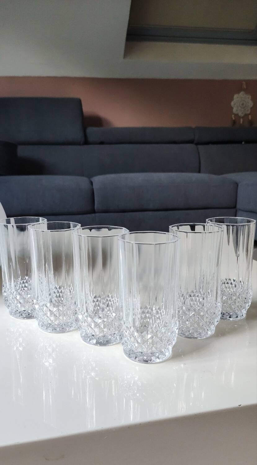 Set of 6 Water/Soda/Orangeade Glasses. Longchamp/Arques Crystal