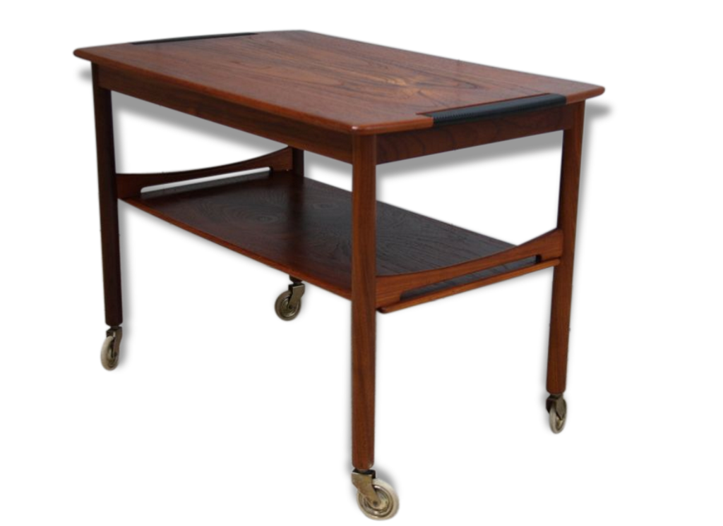 Vintage coffee / tea table on wheels with storage '50 Selency