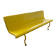 Banc vintage 4 places en fibre jaune – années 80