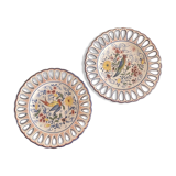 Pair of Rouen earthenware plates