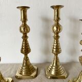 Old brass candlesticks England
