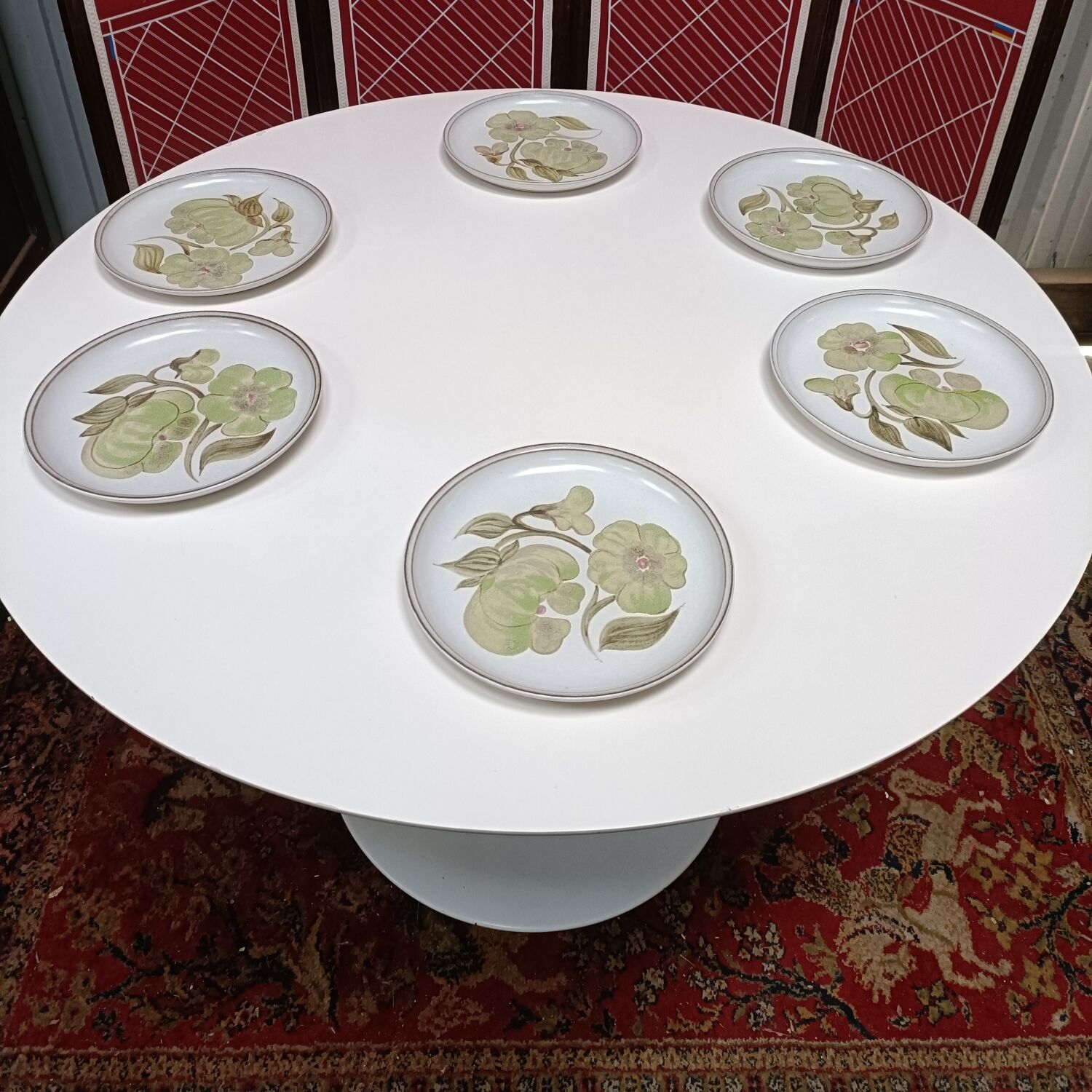 Table à manger ronde blanche 4 ou 6 personnes