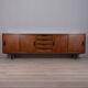 Vintage 1960s Italian-design wood and glass sideboard