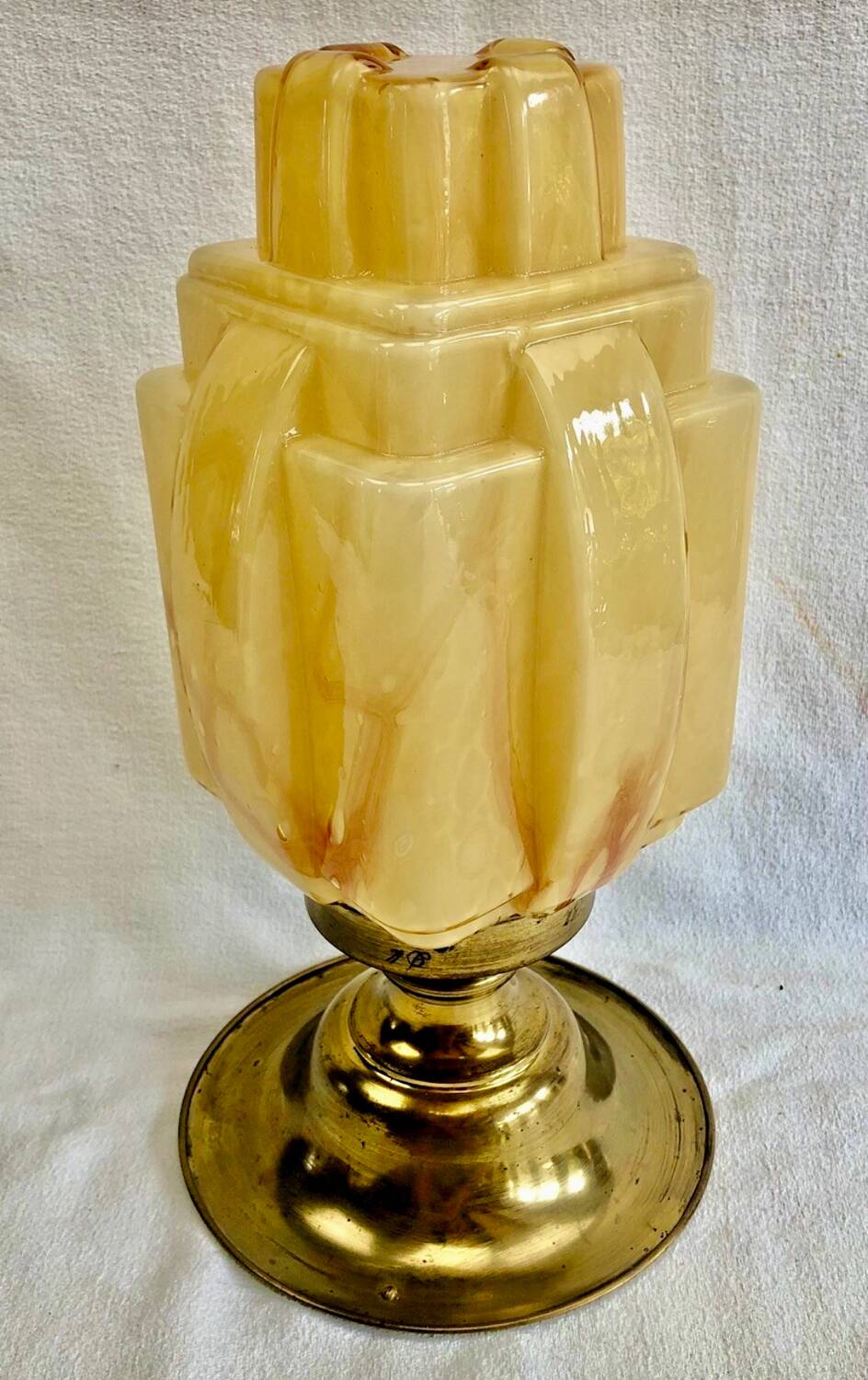 Antique Art Deco skyscraper ceiling chandelier