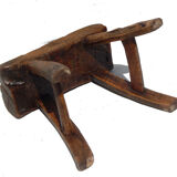 Small wood farm tabouret