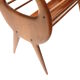Vintage organically designed magazine rack / reading basket from the 1960s