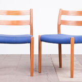 4 chairs model 84 teak Niels Otto Møller