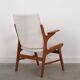 Fauteuil en hêtre, design scandinave, années 1960