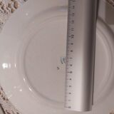Set of 12 ironstone plates model "Andrée", Creil and Montereau, 23cm
