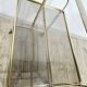 Mid-Century Folding Bar Cart – Brass and Ribbed Plexiglass – 1960s