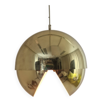 Adjustable Brass "Dome" Pendant Light by Vereinigte Werkstätten München 60s