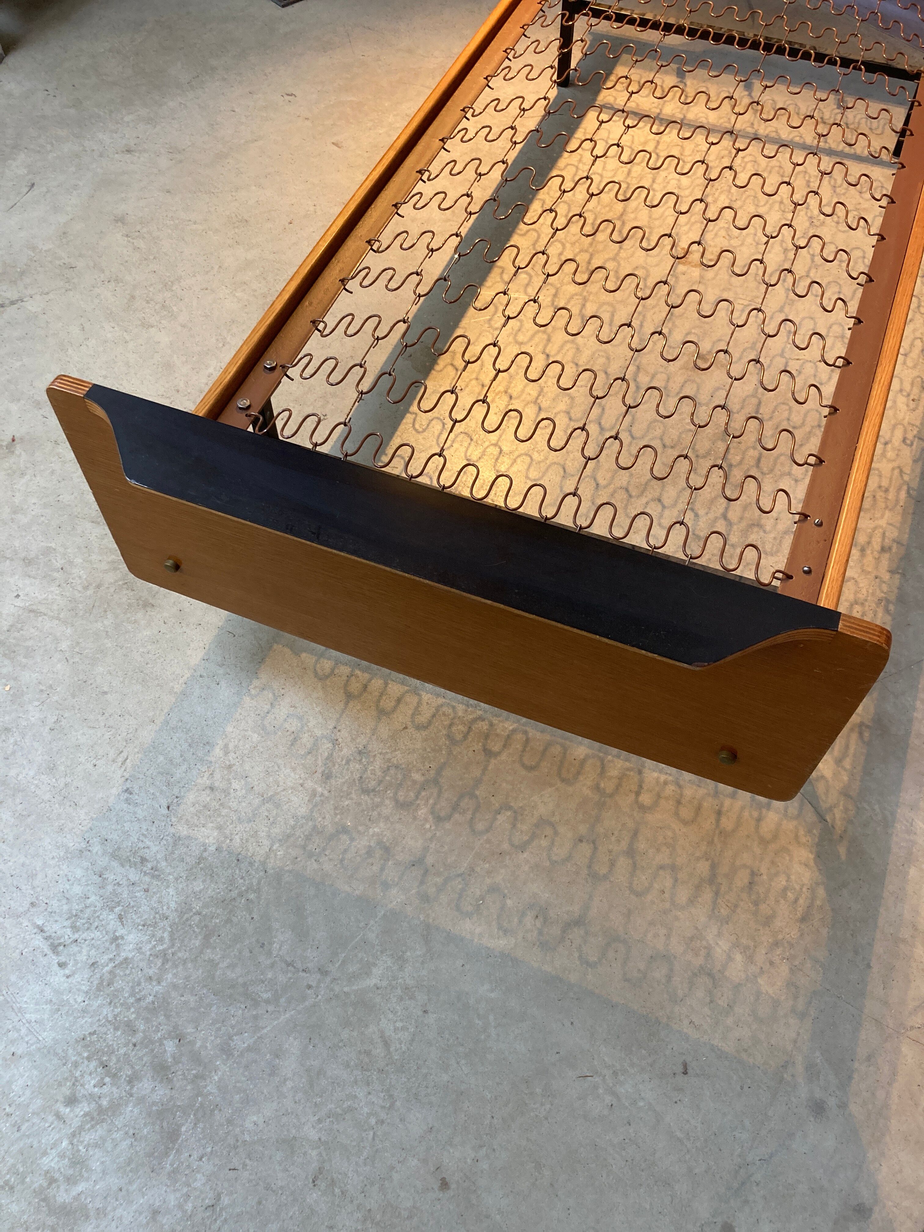 Bed one place in wood