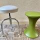 Stool tripod swivel workshop height adjustable skai & chrome vintage 60s
