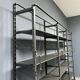 Industrial Iron Library Wall Shelving Cabinet
