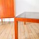 Wood and smoked glass coffee table, Design, 1970