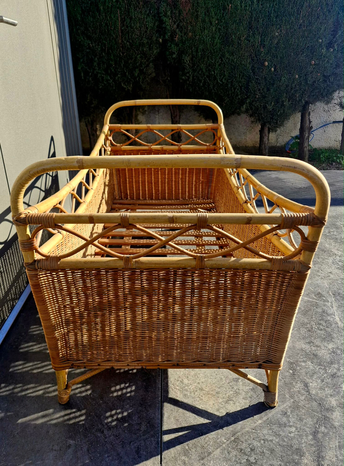 Vintage Rattan Basket – The Bohemian Cocoon for Baby (A