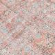 Soft Pink Oversize Vintage Turkish Floral Carpet Rug, 219x313 Cm