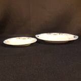 Porcelain presentation dish and its plate