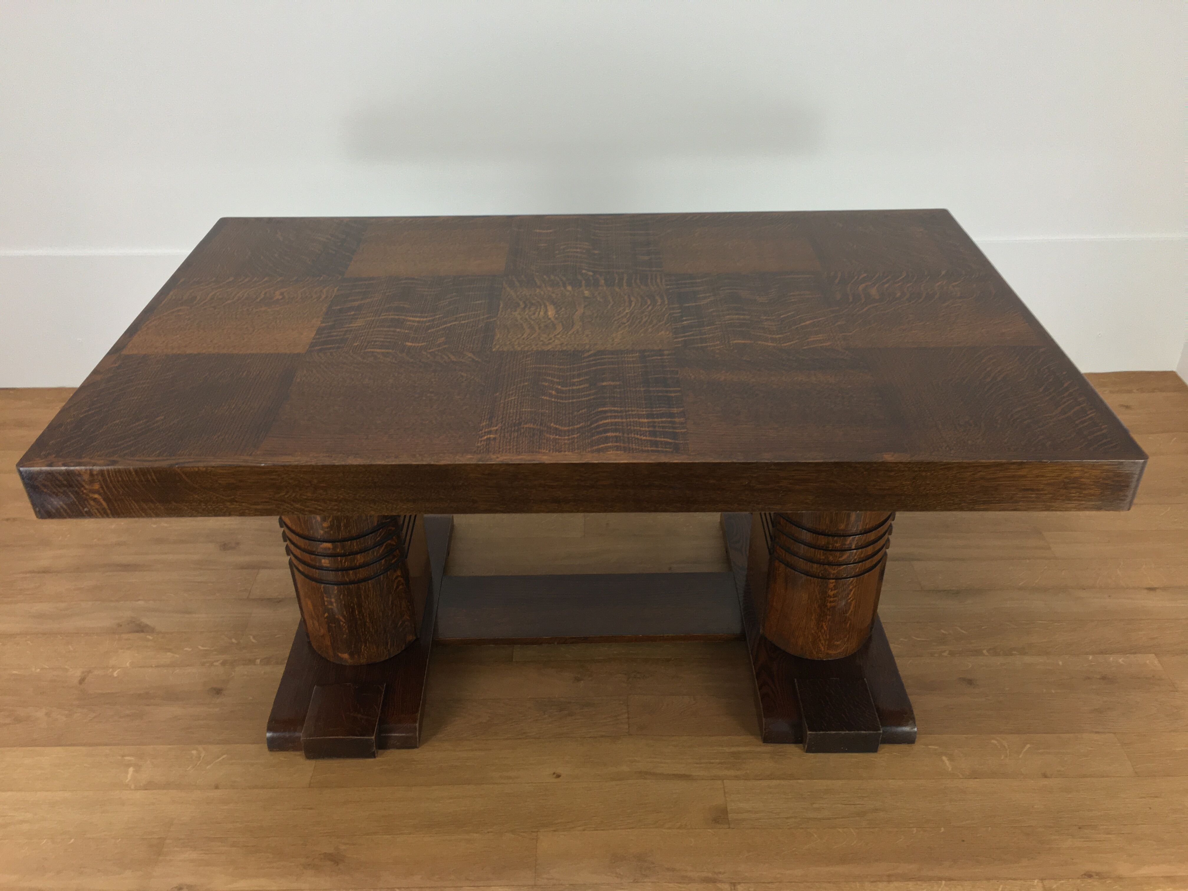 Massive and expandable art deco brutalist table