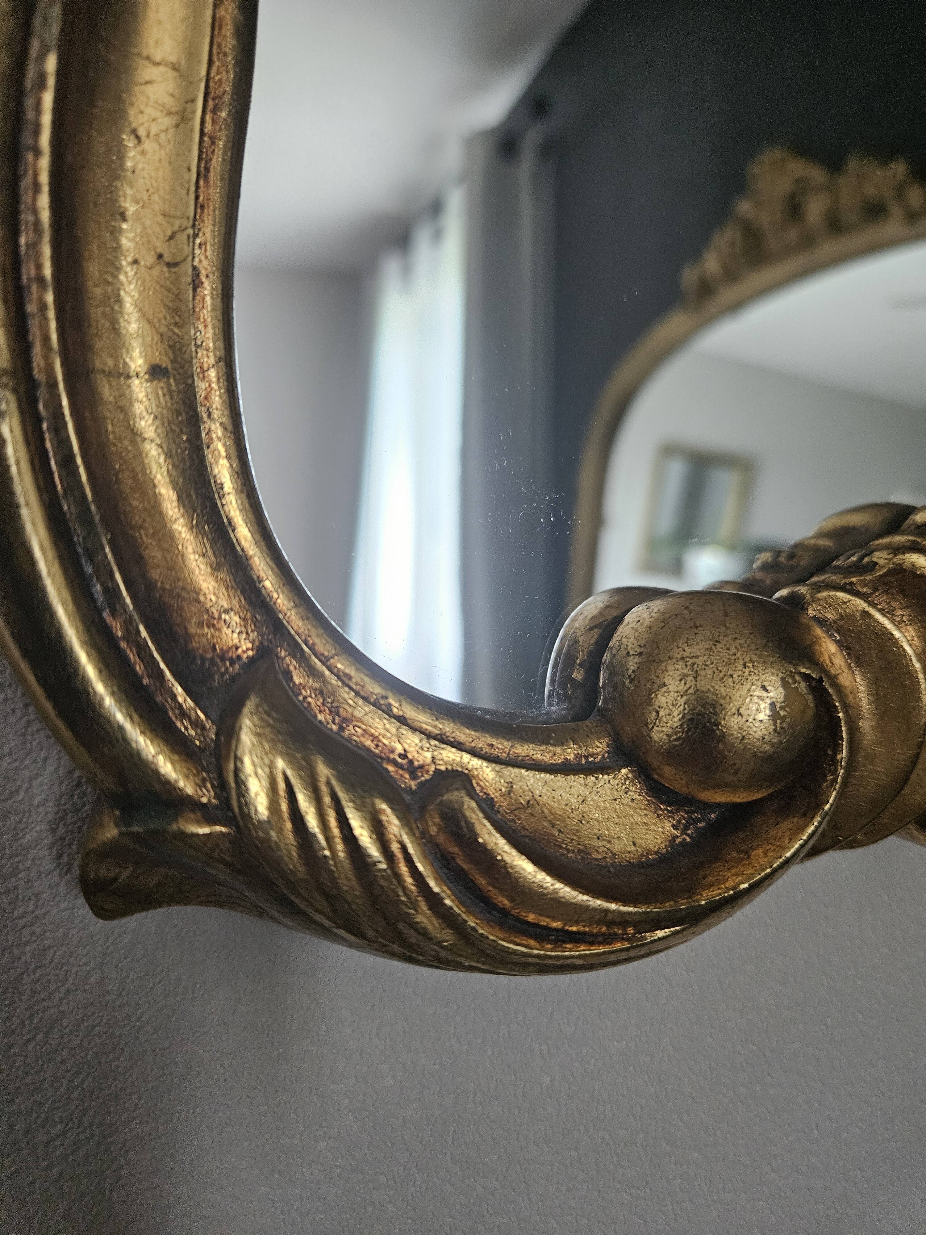 Vintage gilded Louis XV style mirror.