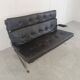 Vintage black leather and chrome sofa, 1970s