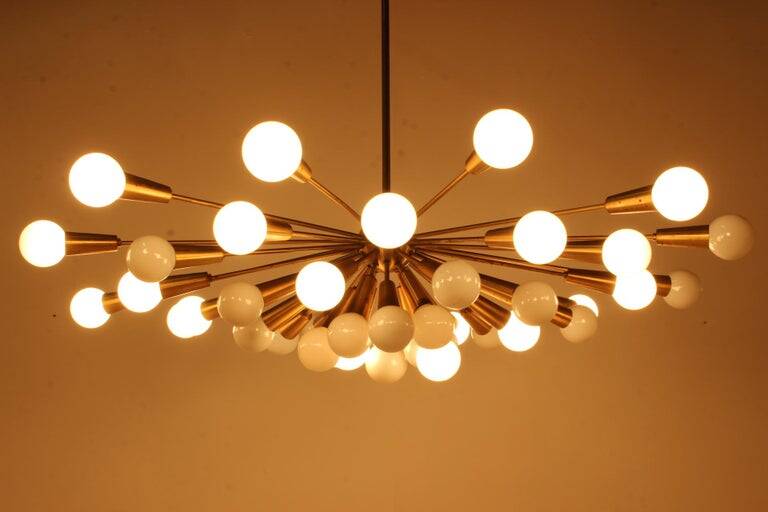 Rare Mid Century Chandelier Sputnik, Atomic, 1960s