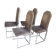 4 chrome and velvet sled chairs