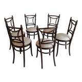 Set of 6 Fischel bistro chairs, early 1900s